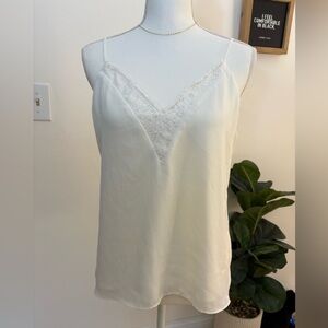 Abound Cream Fitted Camisole with Lace Trim